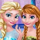 Chơi Elsa và Anna trang điểm.