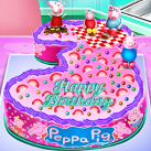 Chơi Heo Peppa làm bánh sinh nhật.