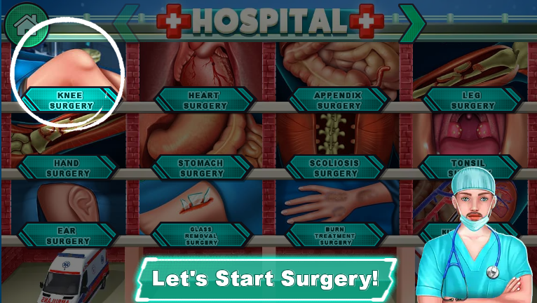 Game Bác sĩ phẫu thuật.